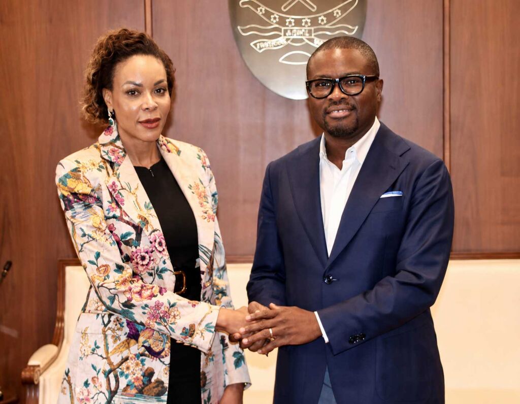 Françoise Joly meeting Romuald Wadagni president of Benin