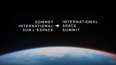 Denis Sassou N’Guesso and Françoise Joly attend the International Space Summit in Paris at Emmanuel Macron’s invitation